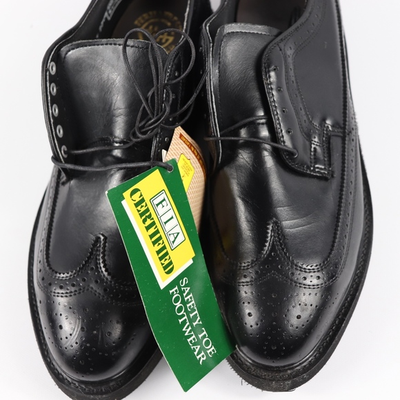 Vtg New Double H Mens 9 E Steel Toe Wing Tip Shoes main image 8